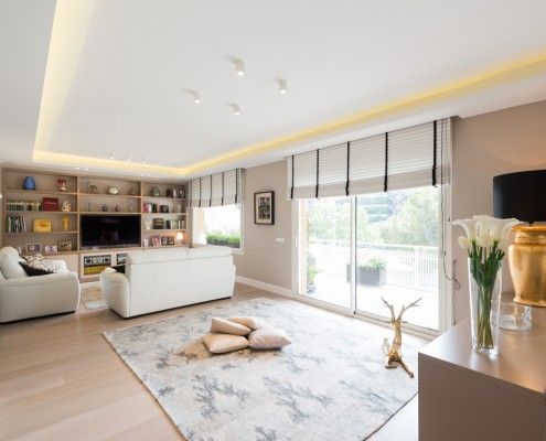Living area view - Pedralbes apartment interior design in Barcelona
