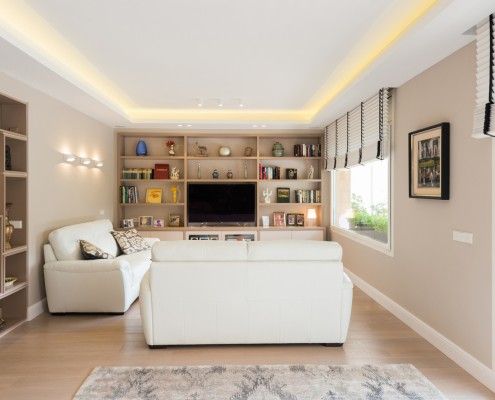 Living area - Pedralbes apartment interior design project in Barcelona